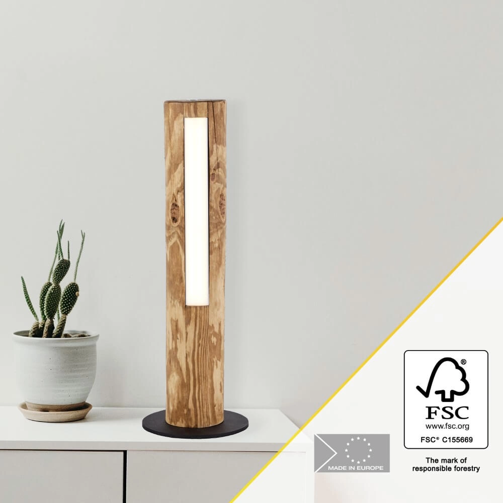 Houten tafellamp Odun 46cm hoog Brilliant 4004353393532