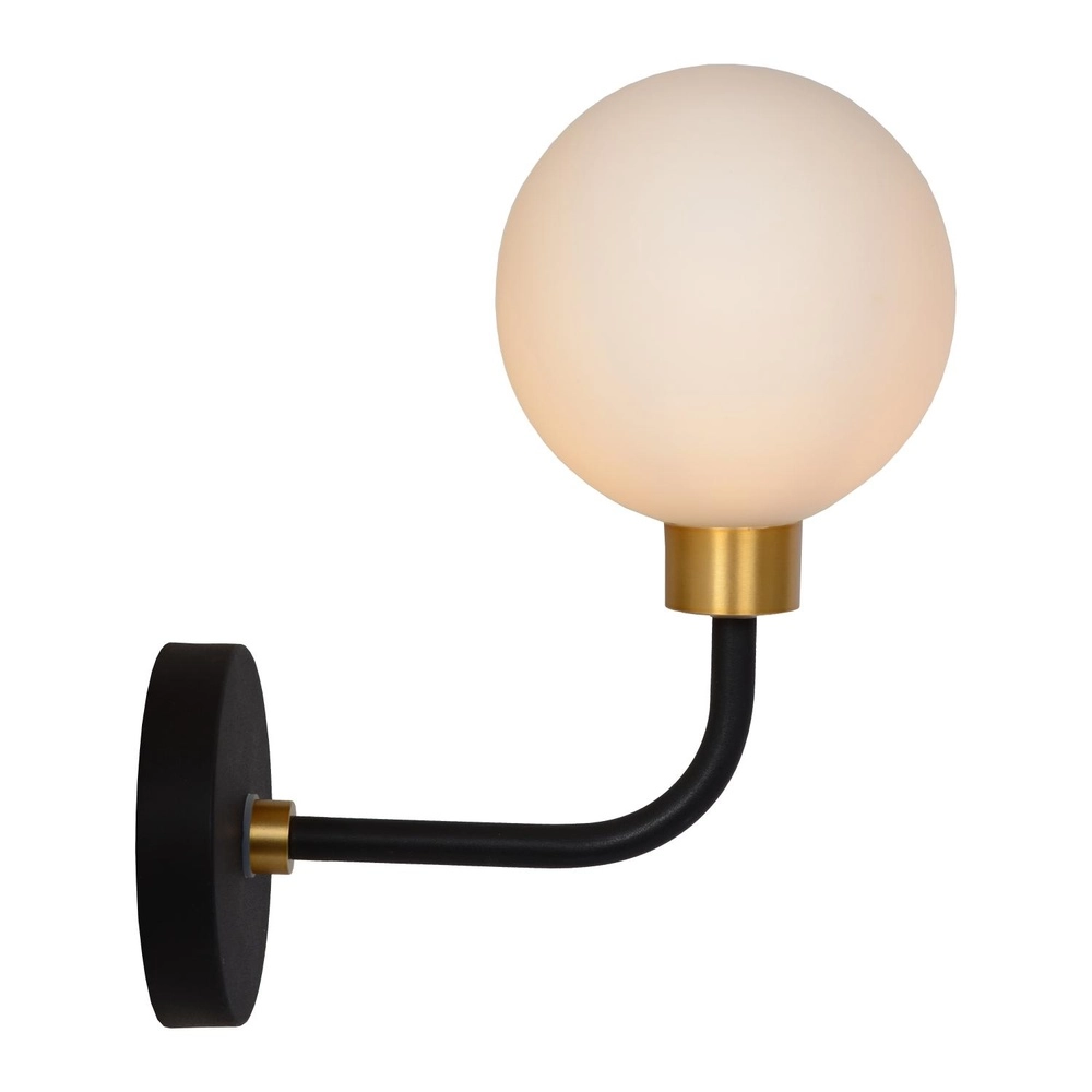 Wandlamp Berend zwart met wit Lucide 5411212302632