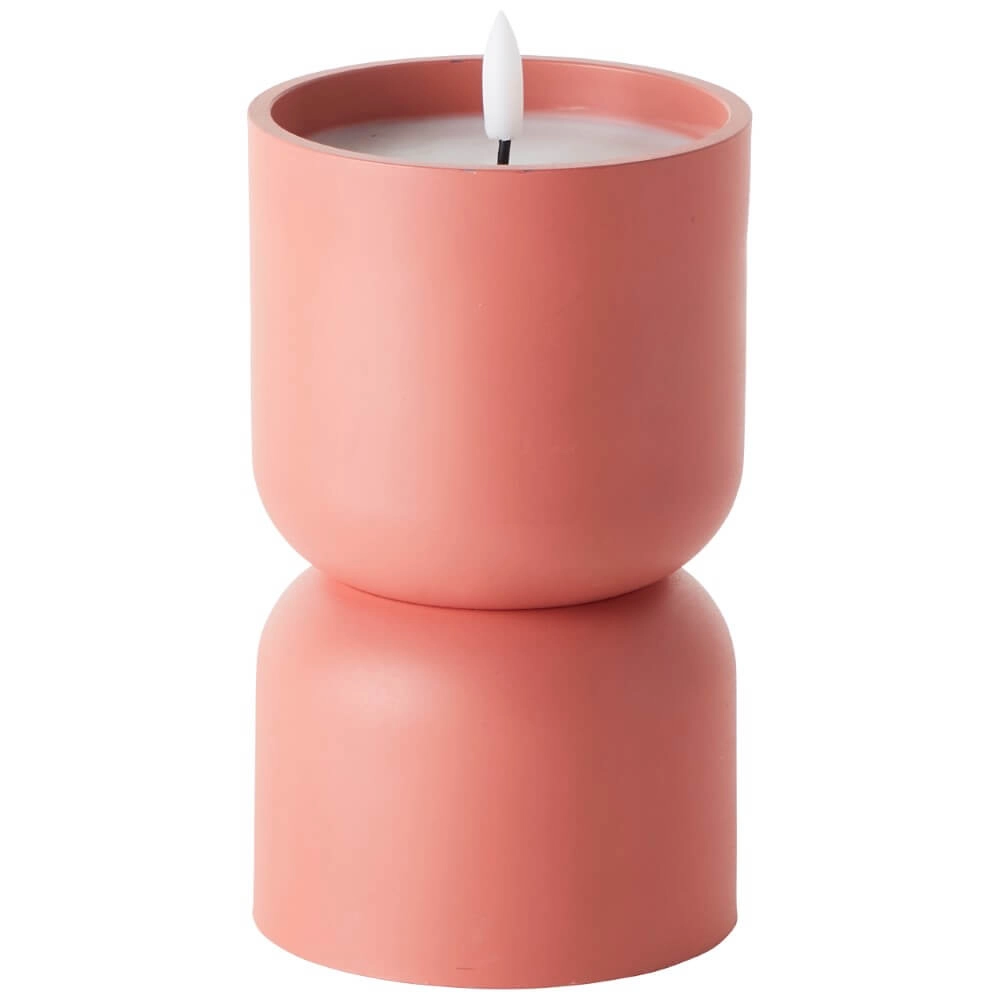 Kaarslampje Lovere oranje 18,5cm Brilliant 4004353435485