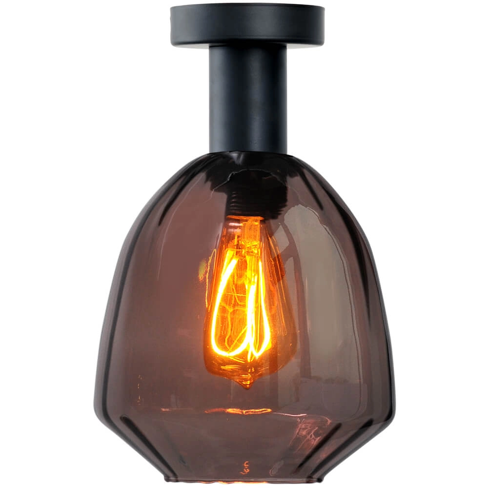 Plafondlamp - Ø 20cm - Porto met Nicolette red glas Plafondlamp - Ø 20cm - Porto met Nicolette red glas