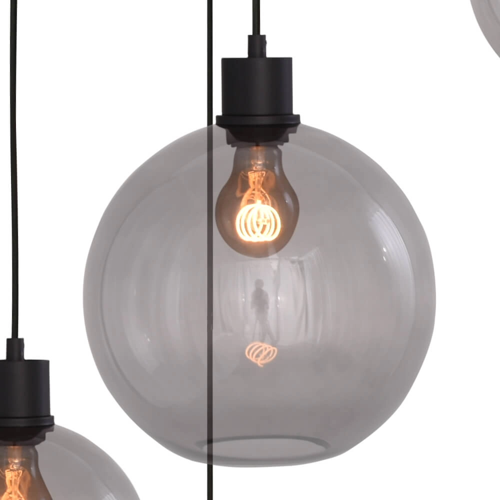 Vide hanglamp Lazise 5-lichts zwart Masterlight 8718121303567