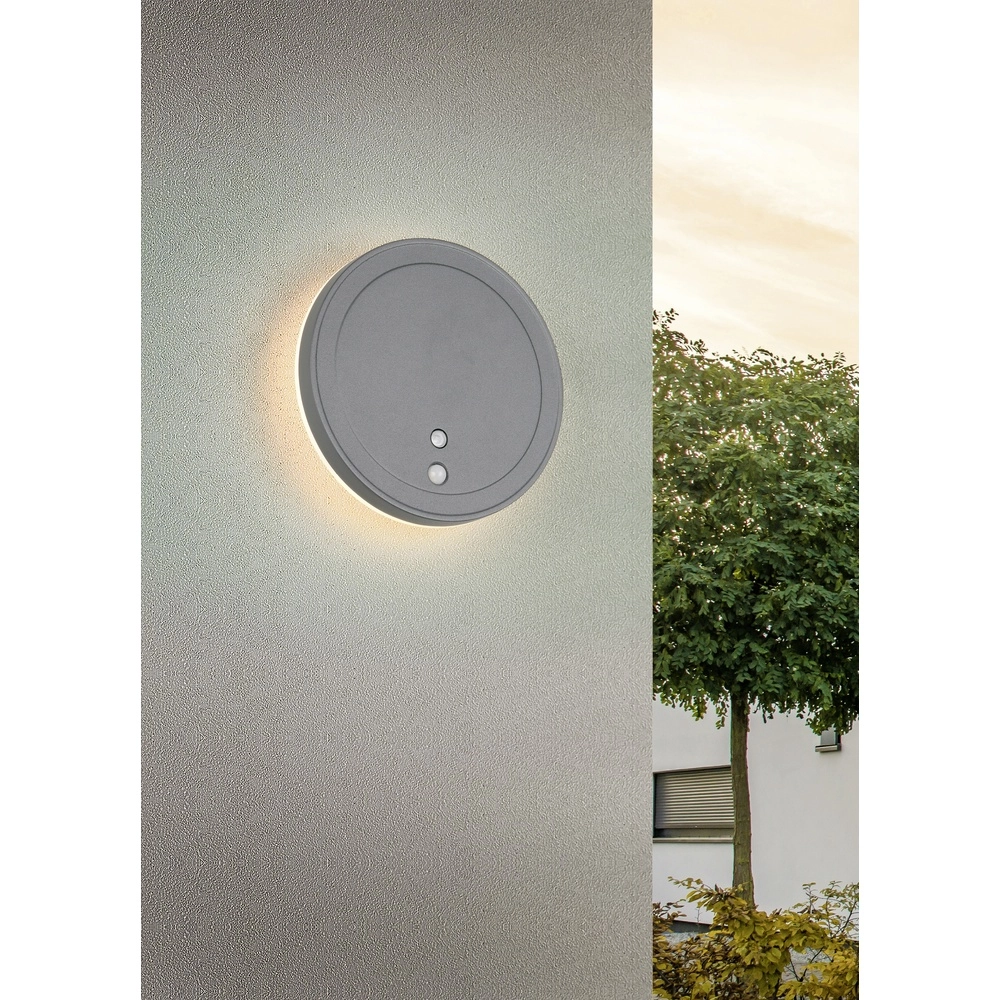 Design wandlamp Fortaleza rond antraciet Trio 4017807647907