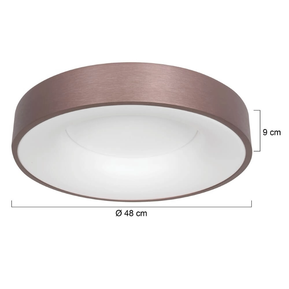 Bronzen led plafonnière Ringlede Ø 48cm Steinhauer 8712746167412
