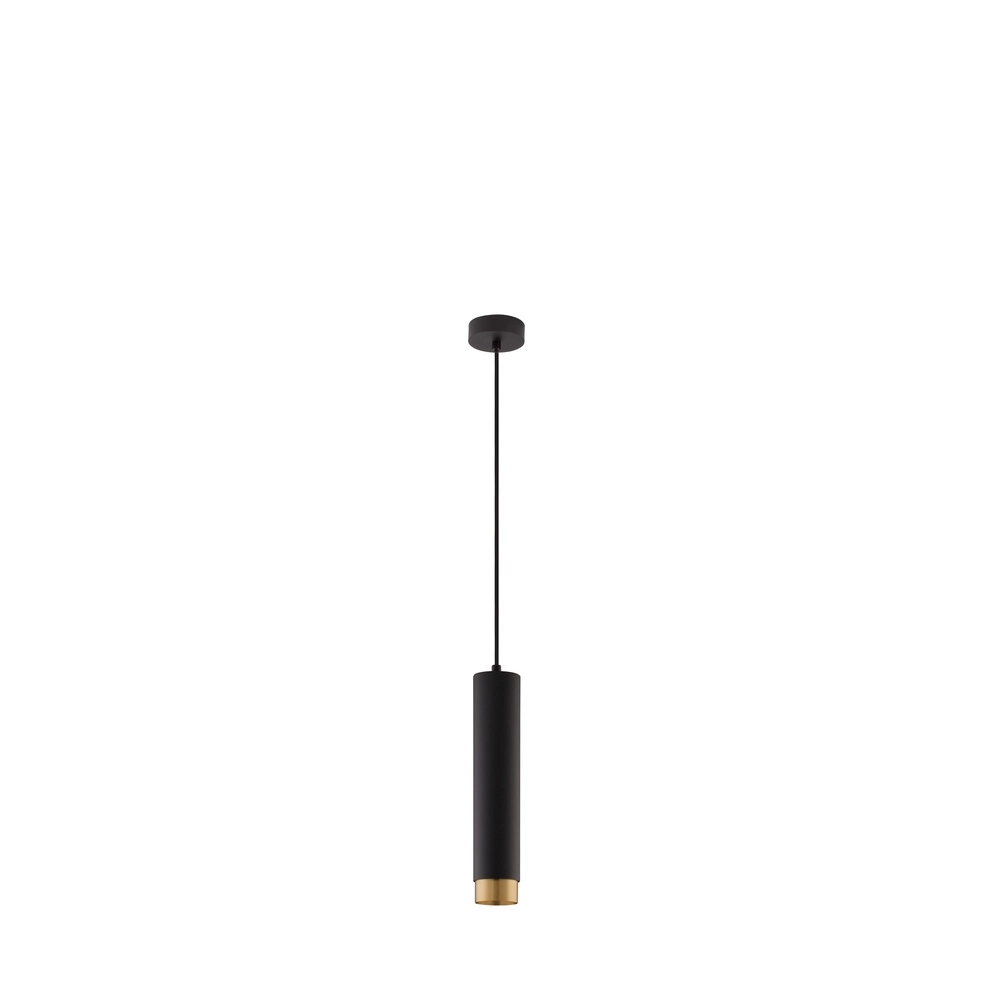 Hanglamp Pongo M enkel 30cm zwart met goud Lyora 5212017430328