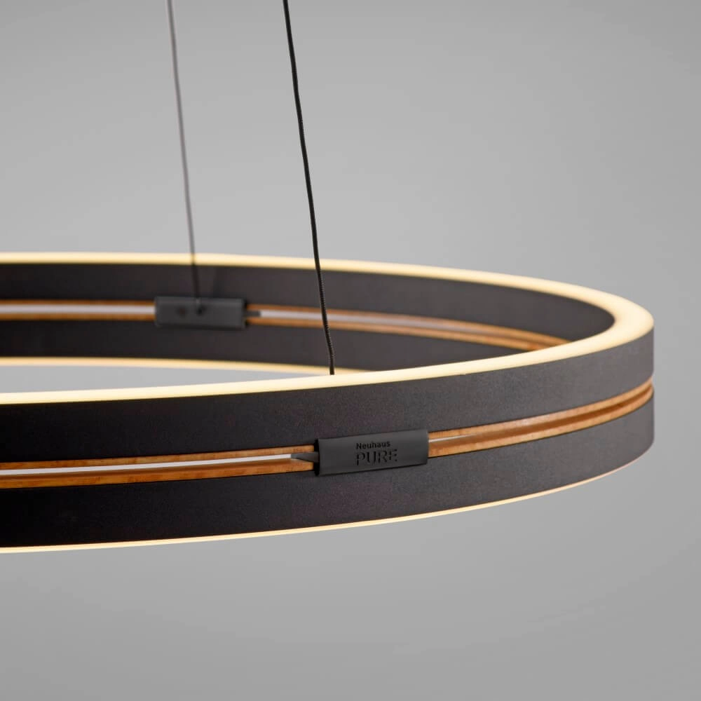 Strakke hanglamp Pure E-Loop zwart Paul Neuhaus 4012248386224