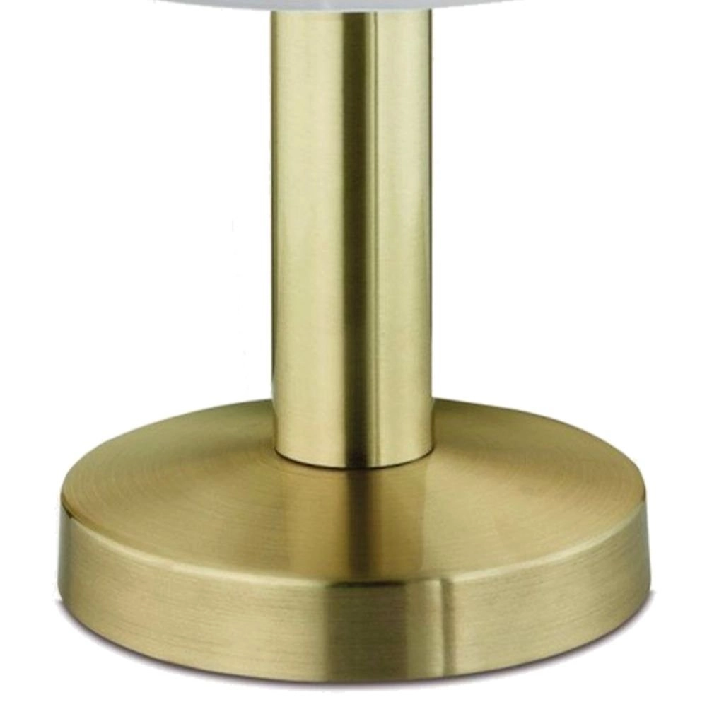 Tafellamp Design Fynn ll 21cm messing mat met ivoorwit Trio 4017807551327