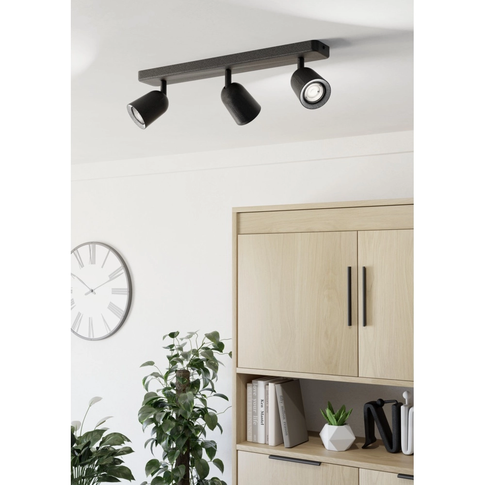 Opbouwspot Camaldoli 3-lichts zwart Eglo 9008606360451