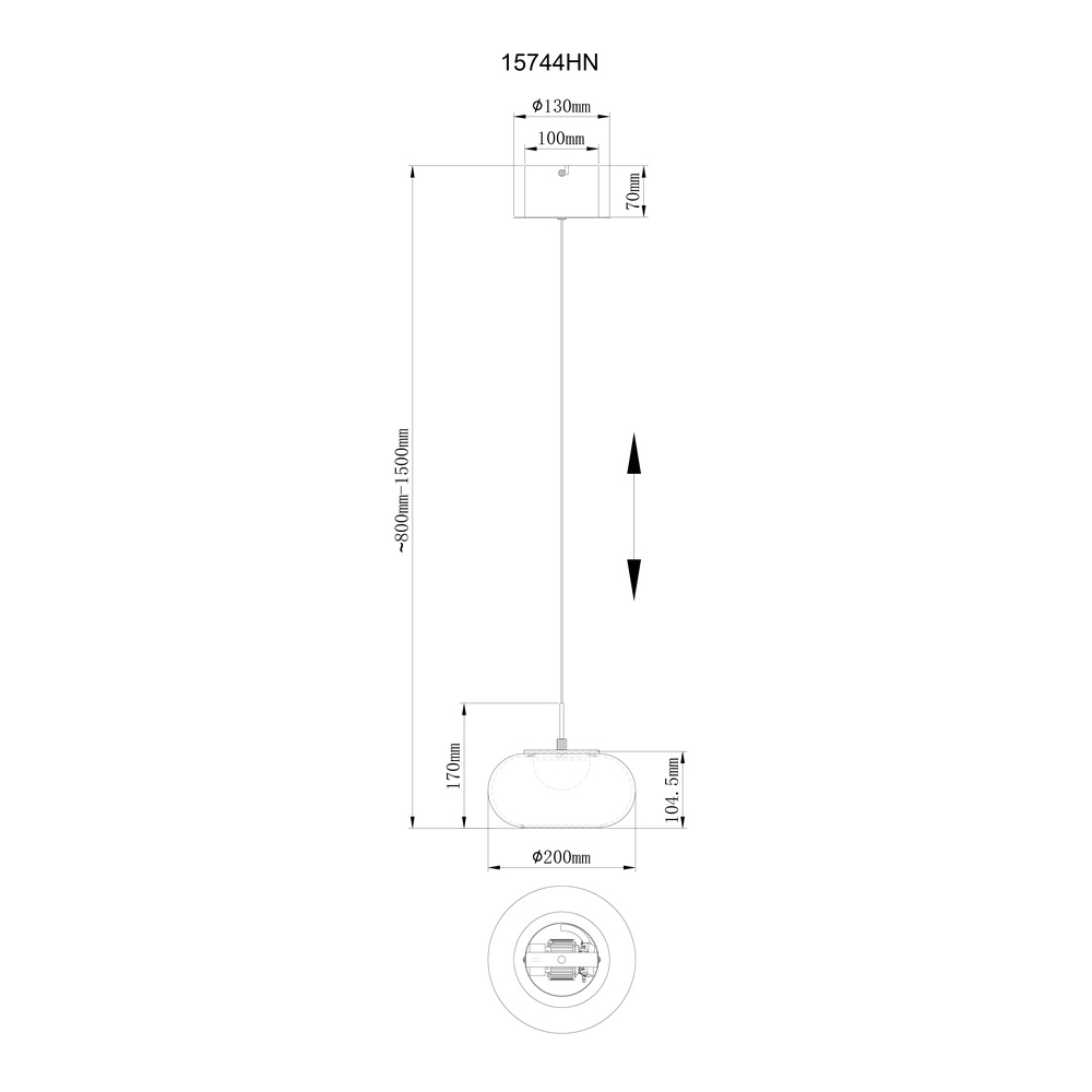 Design hanglamp Quintara enkel nikkel Globo 9007371465323