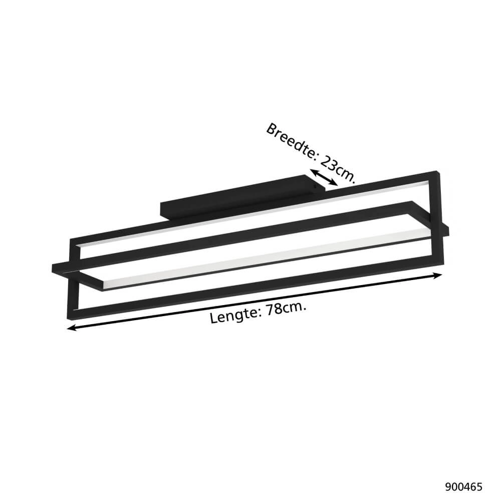 Led plafondlamp Siberia zwart Eglo 9008606244041