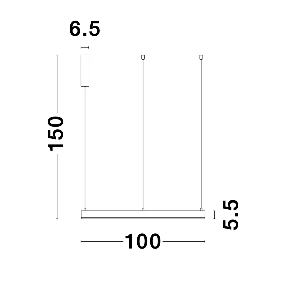Hanglamp Motif wit Ø 100cm 3000K Lyora 5212017421999