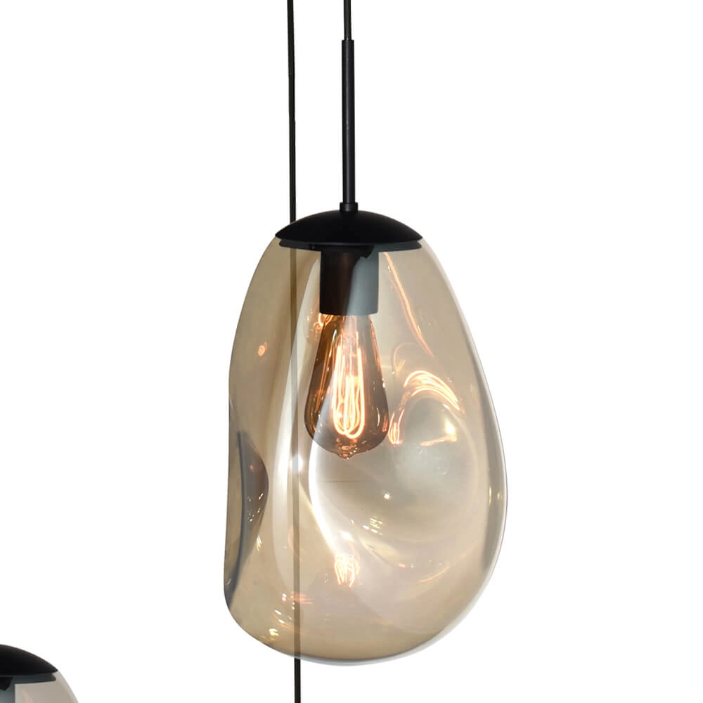 Vide hanglamp Lava 5x goud glas Masterlight 8718121284316