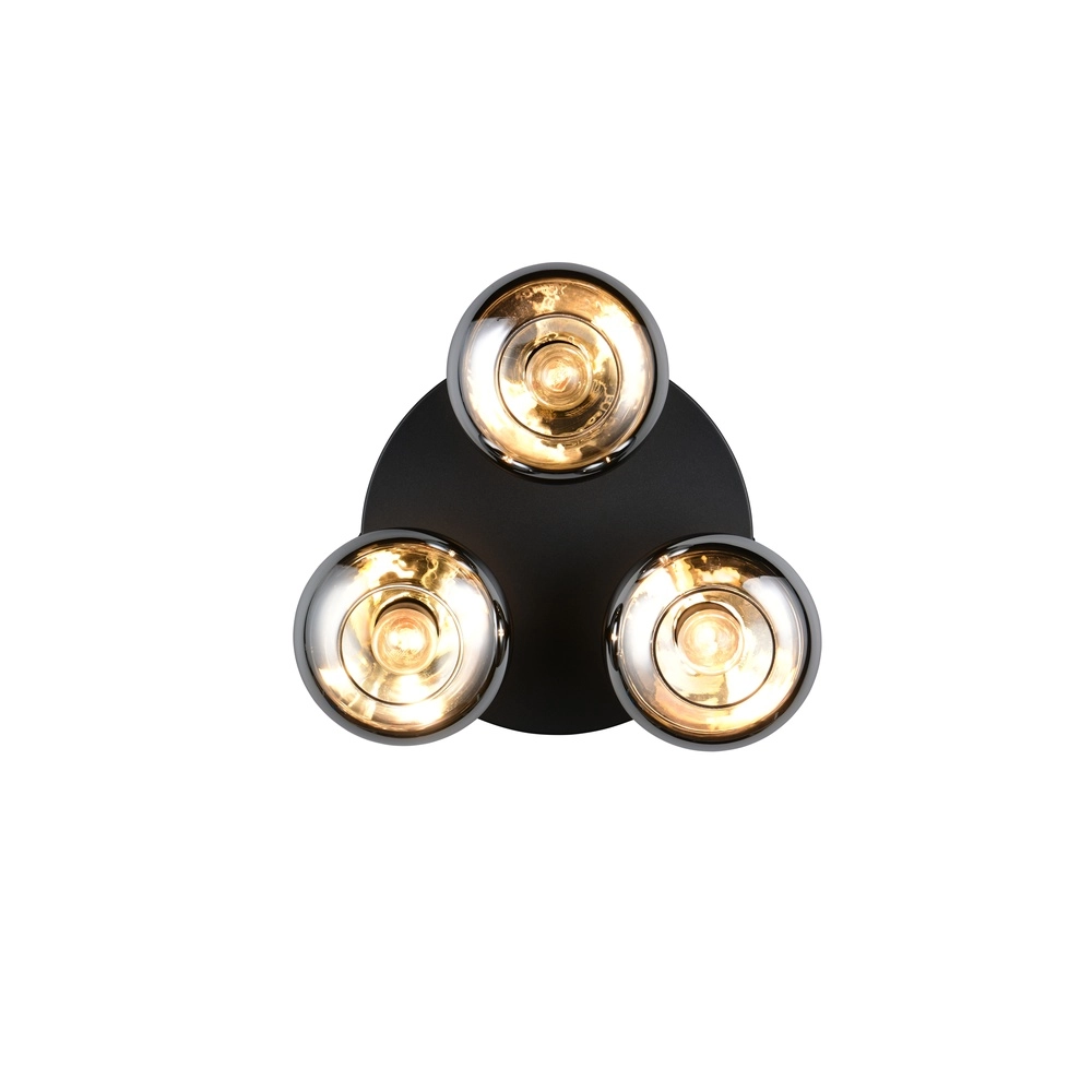 Plafondlamp Divina zwart met smoke glas Trio 4017807667387