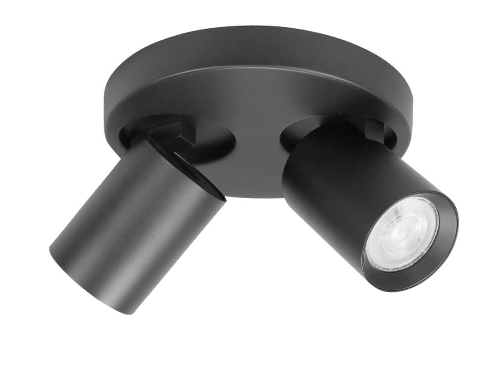Opbouwspot Oliver 2-lichts mat zwart Opbouwspot Oliver 2-lichts mat zwart