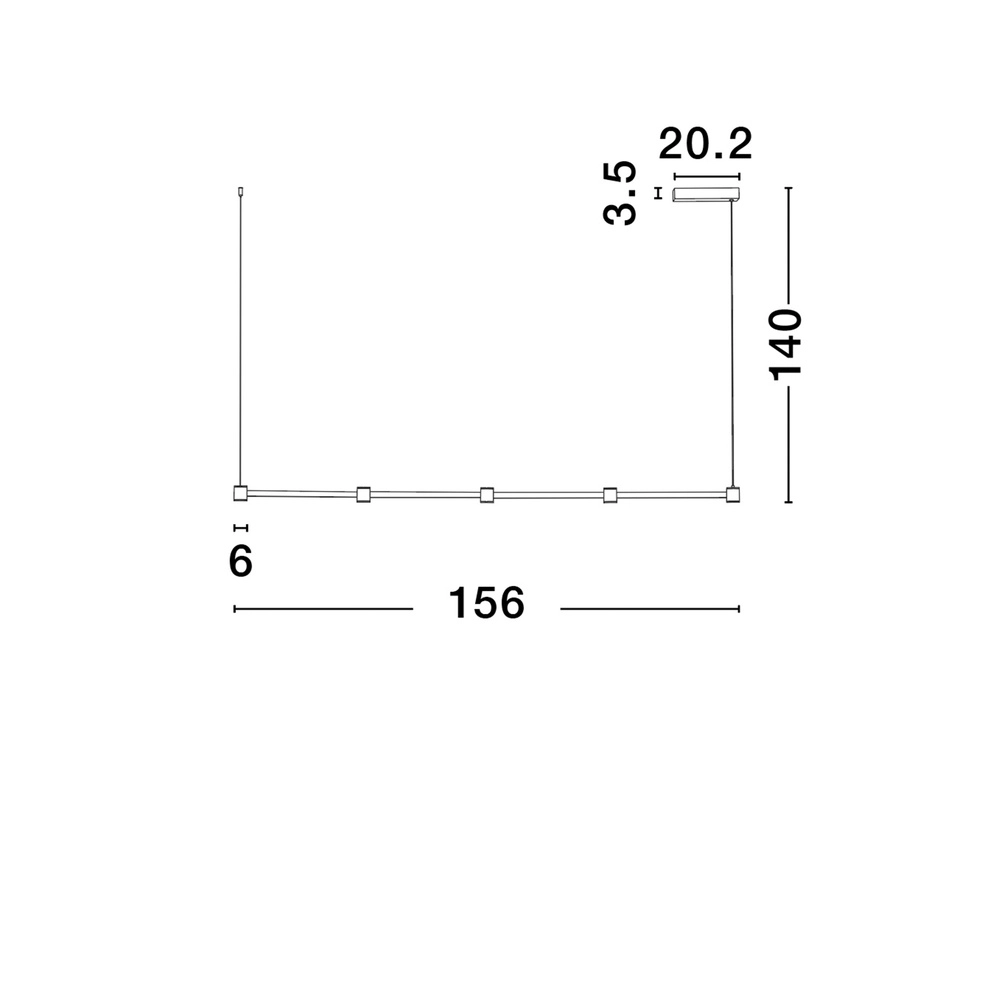 Design hanglamp Puize 5-lichts zwart Lyora 5212017448590