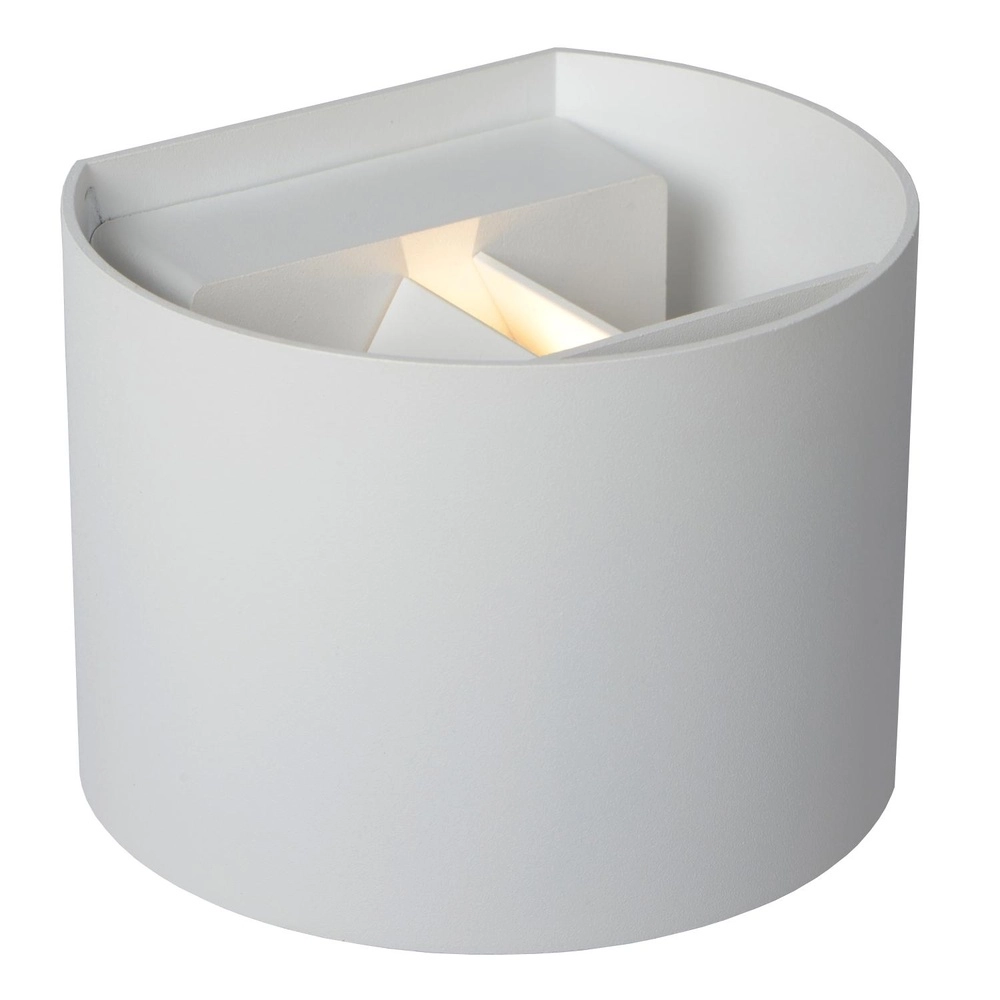 Vierkante wandspot Axi 2 x 3,5W IP54 wit Lucide 5411212690036