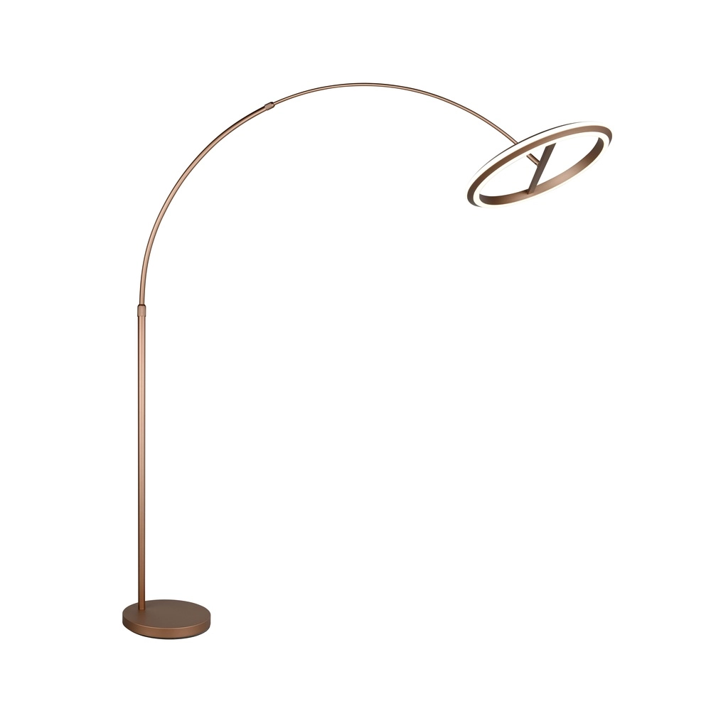 Vloerlamp Amador mokka bruin Trio 4017807688177