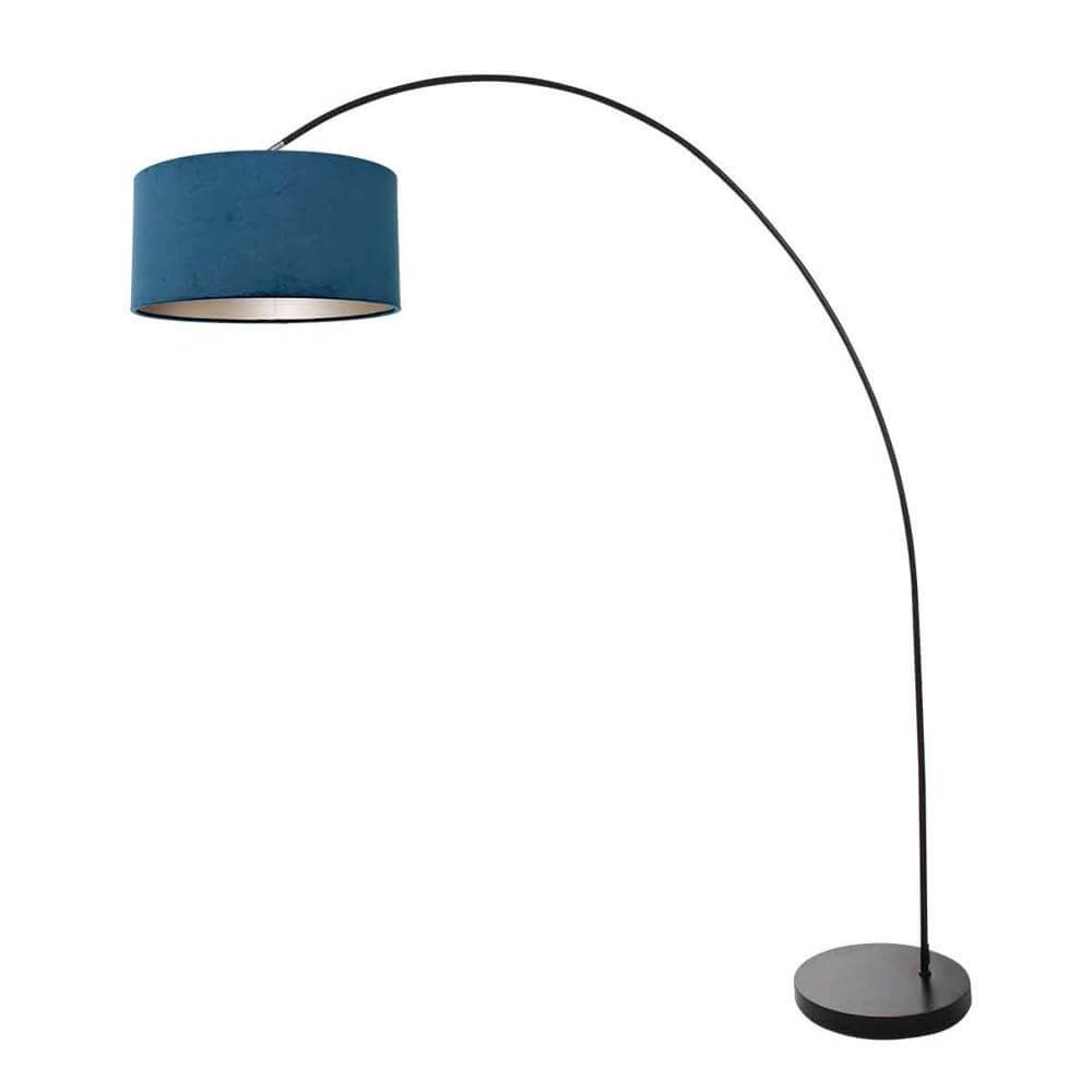 Booglamp Solva zwart met blauwe kap Steinhauer 8712746174748