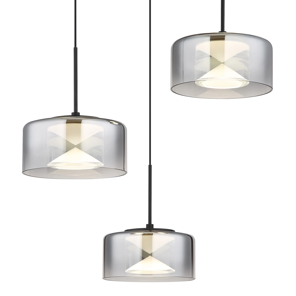 Design hanglamp Belinda 3-lichts zwart Globo 9007371531318