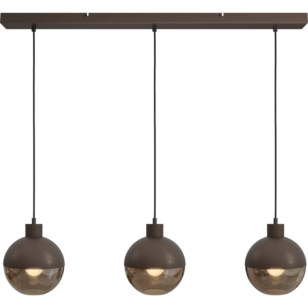 3-lichts hanglamp Opera cacao