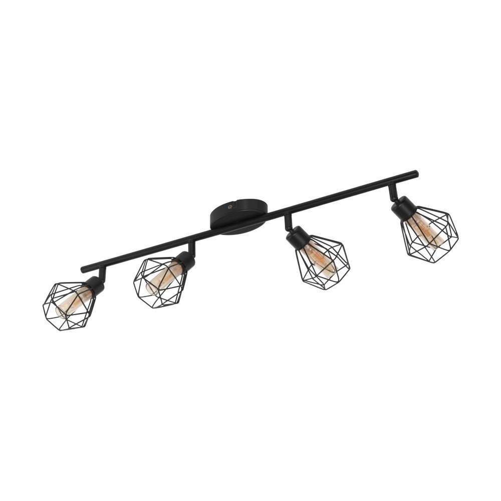 Spot Zapata 1 4-lichts zwart met amberglas Spot Zapata 1 4-lichts zwart met amberglas