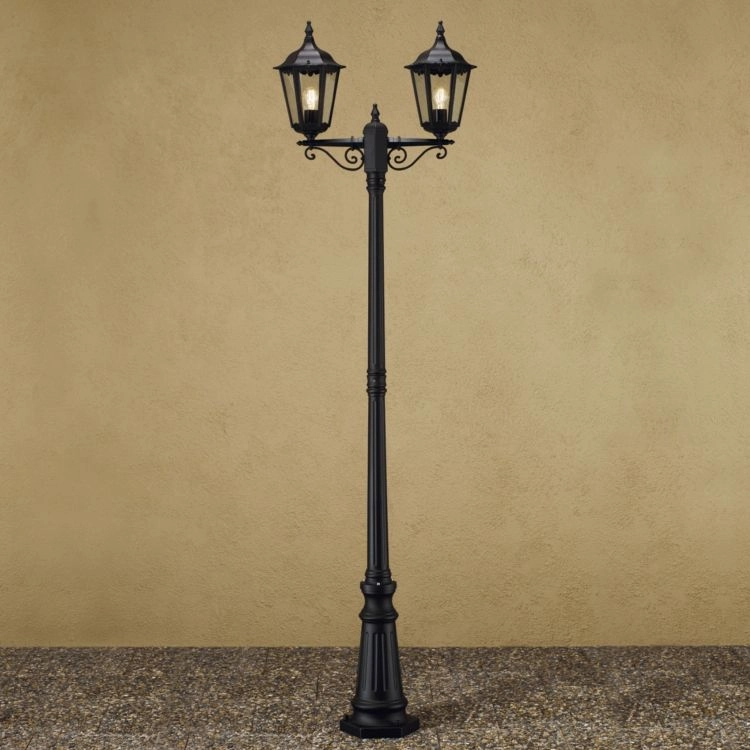 Klassieke buitenlantaarn Firenze 2-lichts zwart KonstSmide 7318307234756