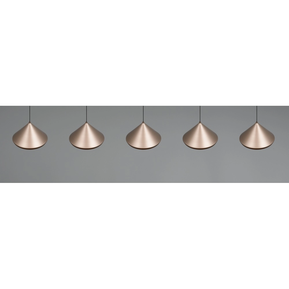 5-lichts hanglamp Laguna koffie bruin Trio 4017807671094