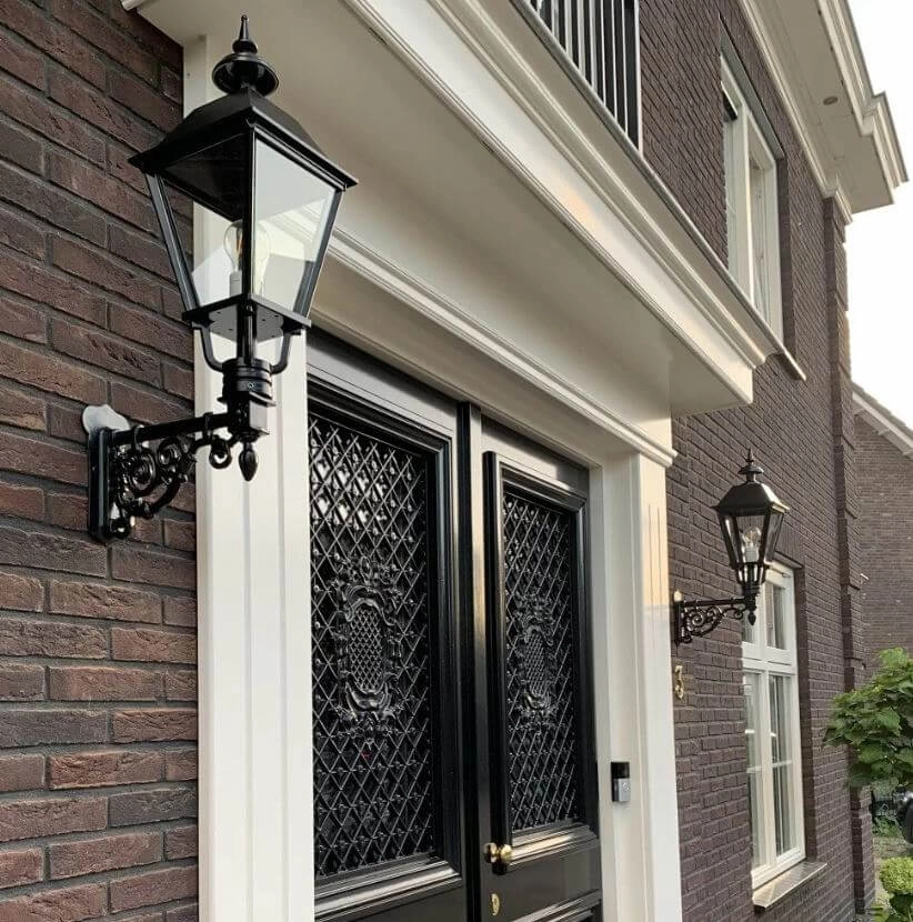 Vierkante wandlamp Zandvoort nostalgie - zwart KS Verlichting 8714732122849