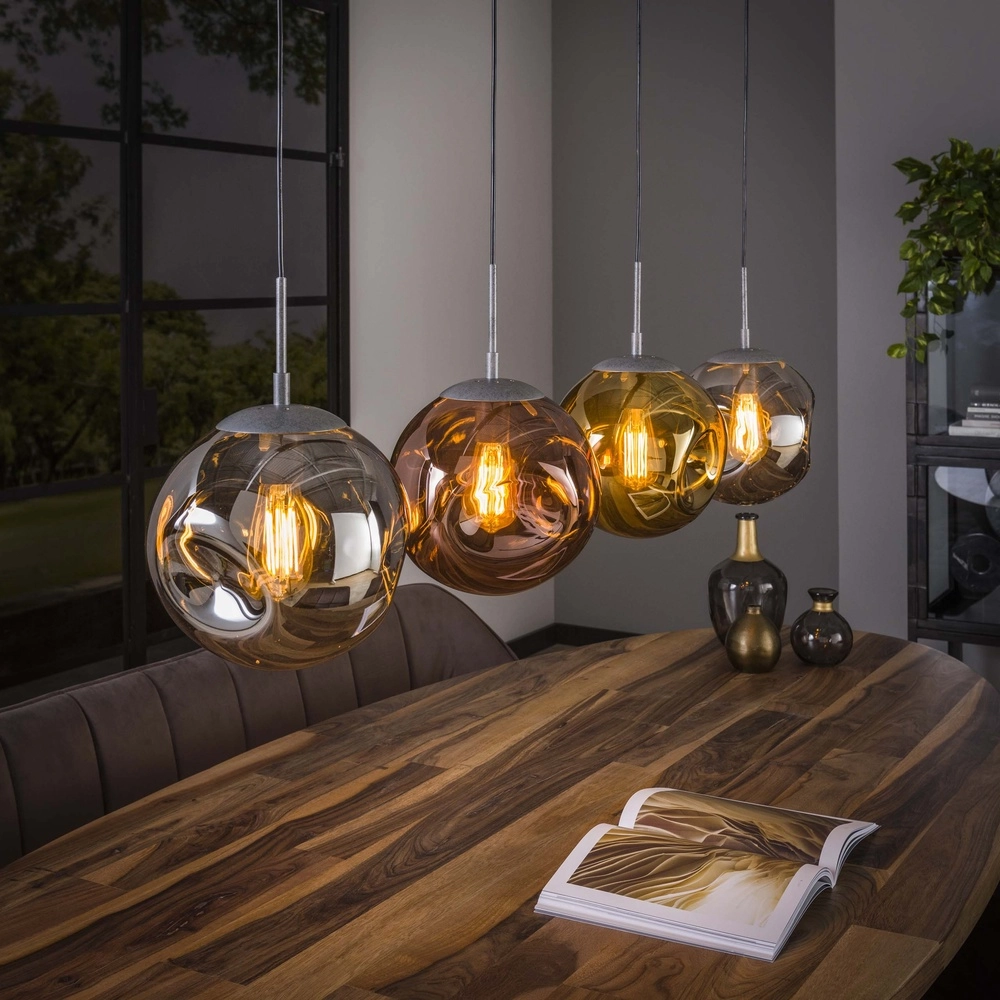Glazen hanglamp Stellar 4-lichts - Ø 25cm