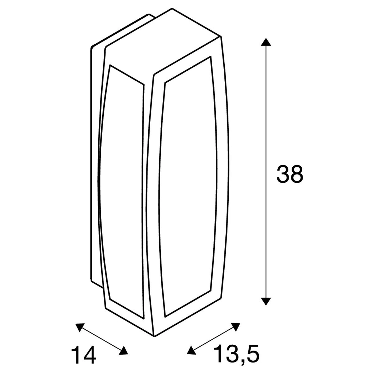 Buitenlamp Meridian Box met Bewegingsdetector SLV 4024163136143