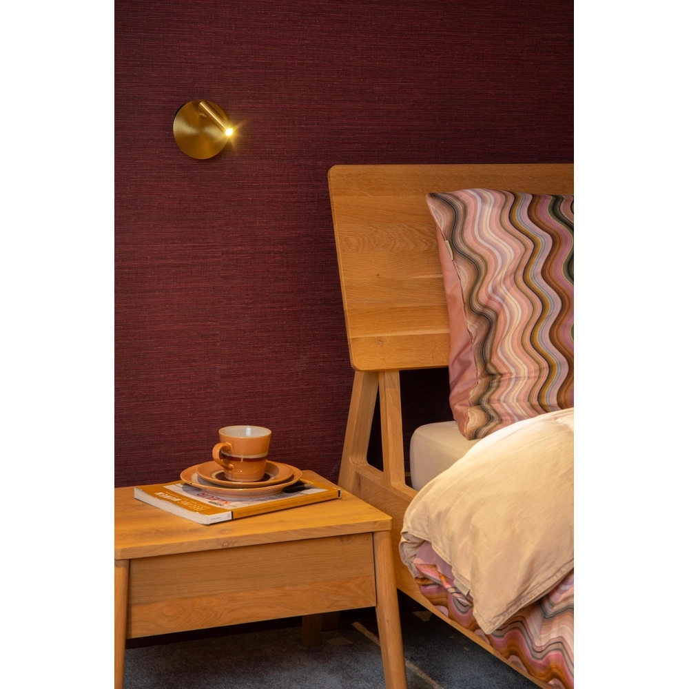 Magnetisch wandlampje Jolijn oplaadbaar goud bedlampje Lucide 5411212771346