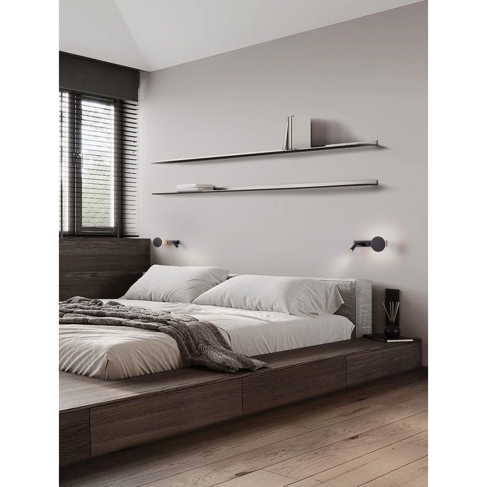 Bedlampje Noima zwart Lyora 5212017455260