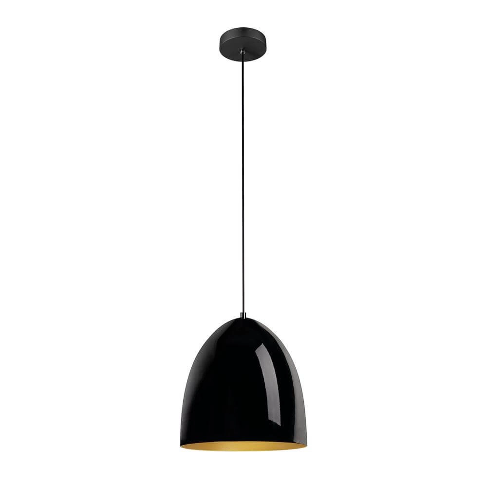 Strakke hanglamp New Para Cone 30 zwart Ø 30cm