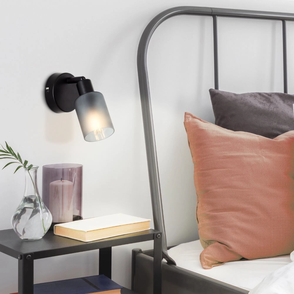 Zwart wandlampje Loralie Brilliant 4004353413223
