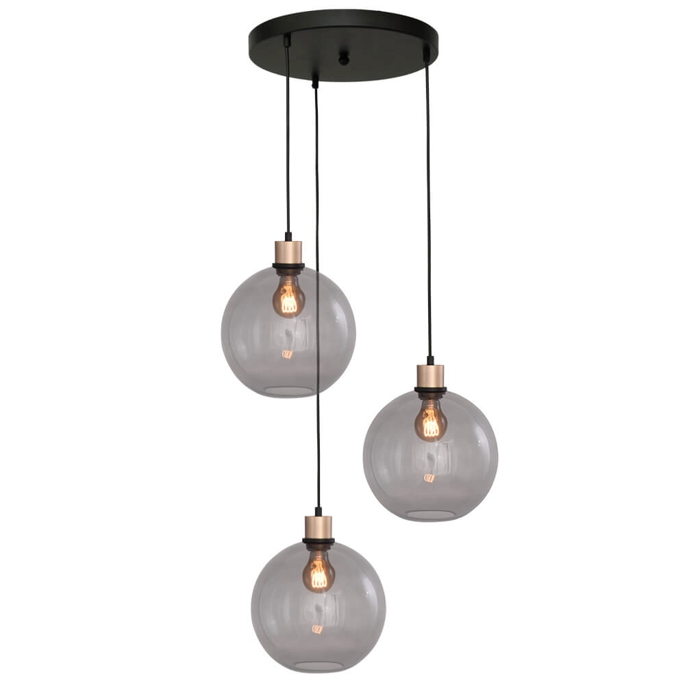 Vide hanglamp Lazise 3x Ø 25cm goud