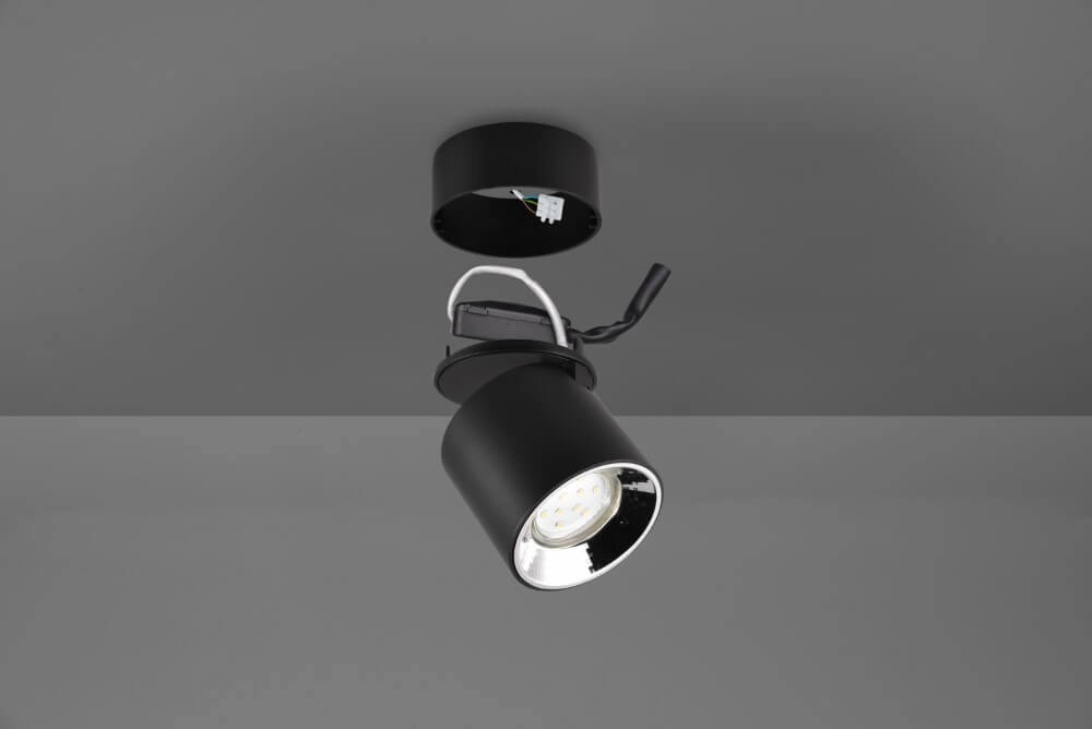 Plafondlamp Guayana zwart Trio 4017807573930