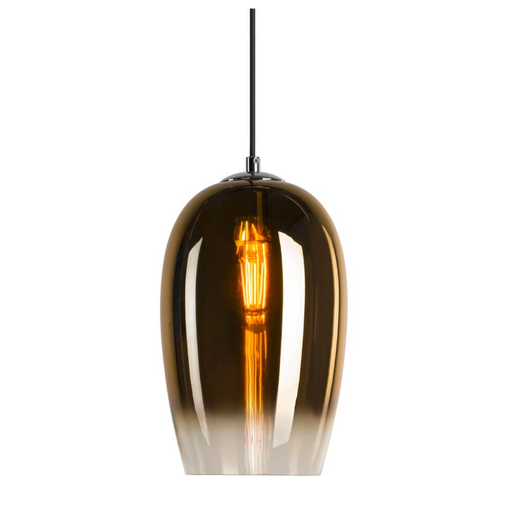 Glazen hanglamp Pantilo goud glas - Ø18cm