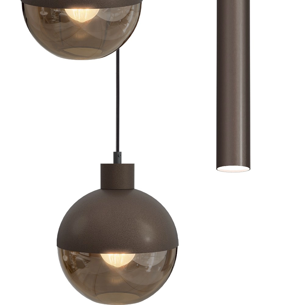 3-lichts hanglamp Opera Ø 35cm cacao Masterlight 8718121424286