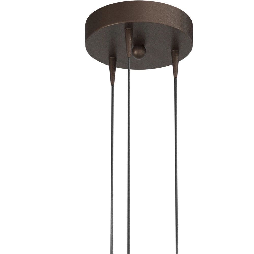 3-lichts hanglamp Talana cacao bruin Ø 17cm DTW Masterlight 8718121356440