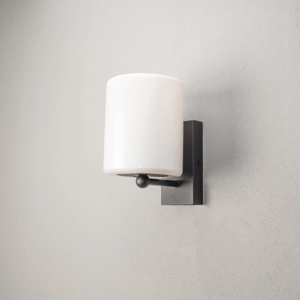 Wandlamp Portici zwart met wit venster KonstSmide 7318303567520