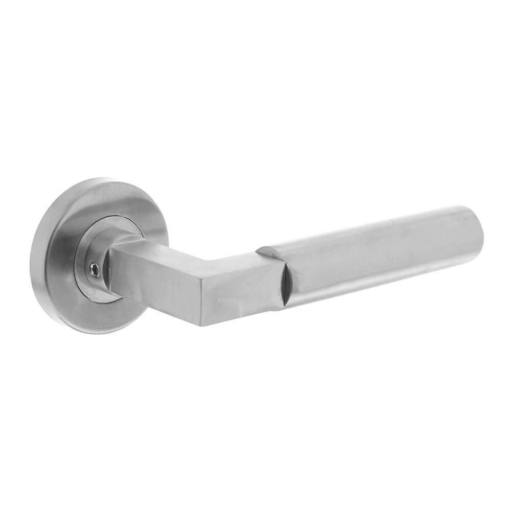 Moderne deurklink Bau-Stil rond rozet RVS