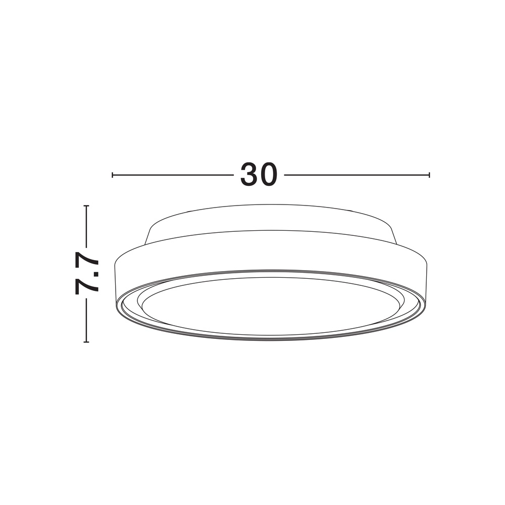 Plafondlamp Sky Ø 30cm zwart Lyora 5212017453693