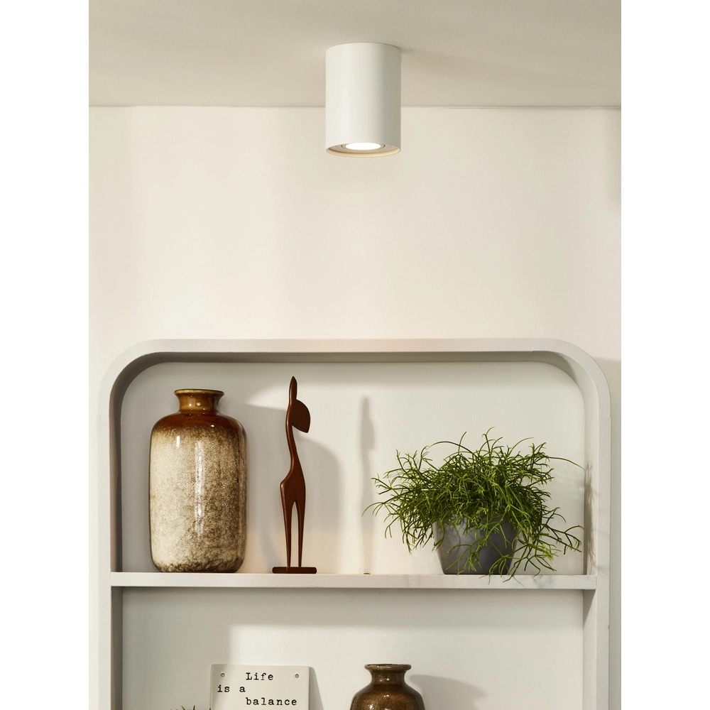 Opbouw plafondspot Tube wit Ø 9,6cm Lucide 5411212220790