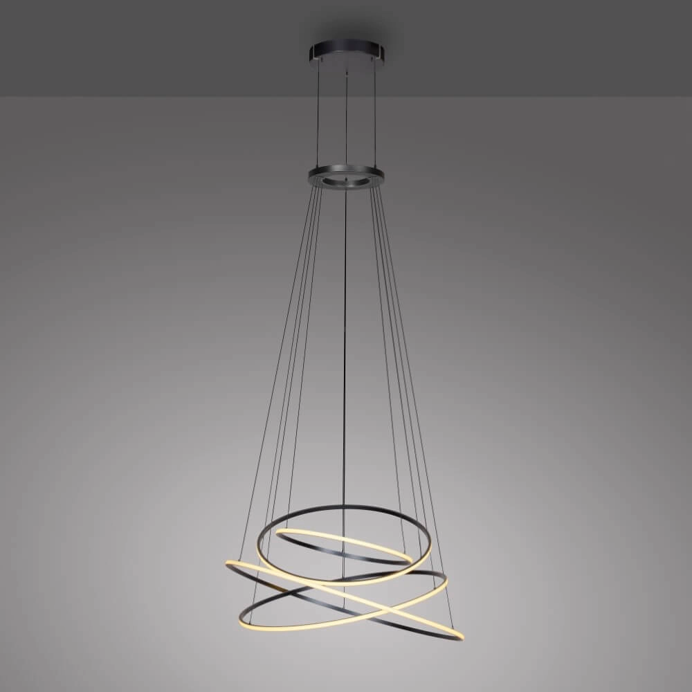Design hanglamp Pure E-Flying Rings grijs Paul Neuhaus 4012248384466