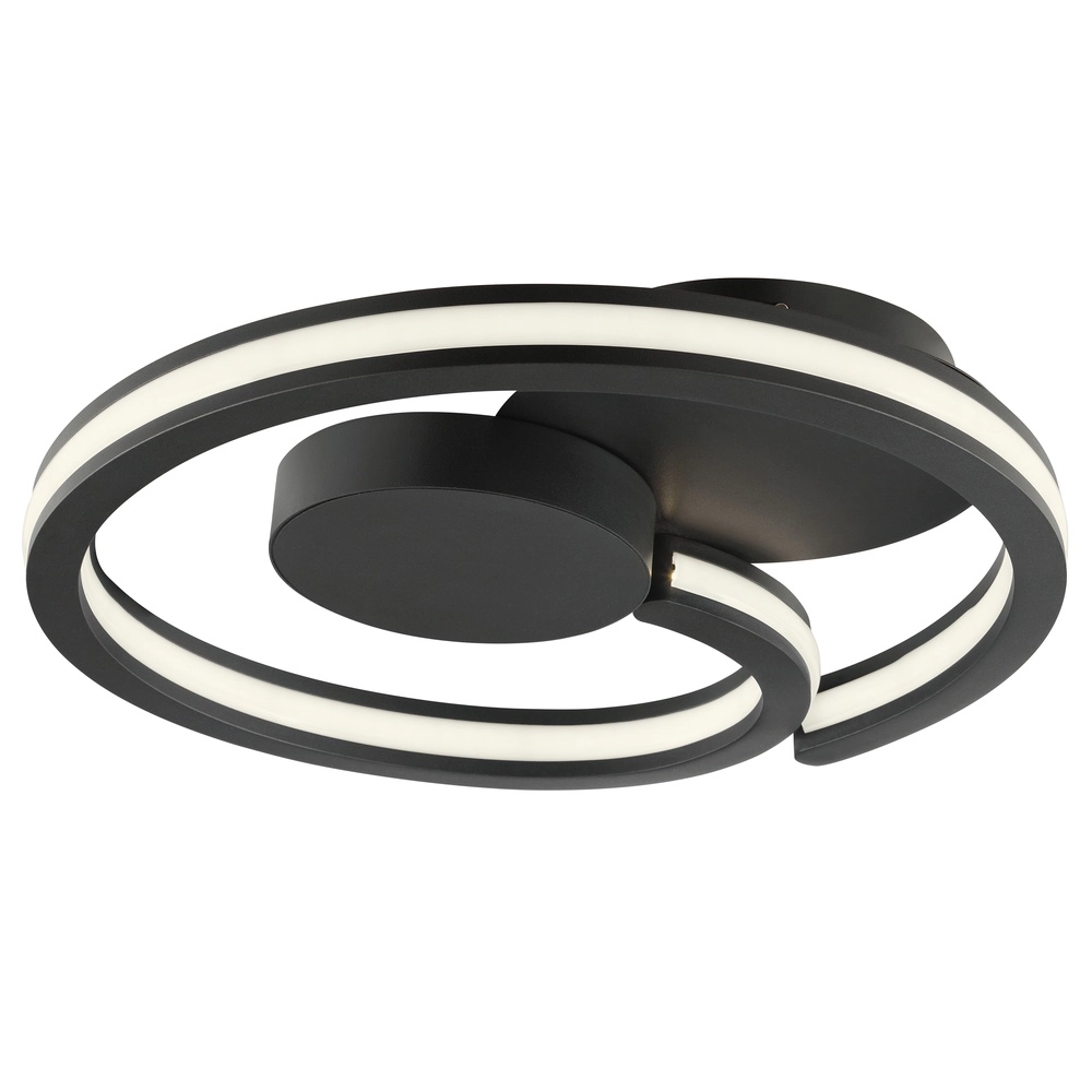 Zwarte plafondlamp Revola design Ø 40cm Brilliant 4004353477485