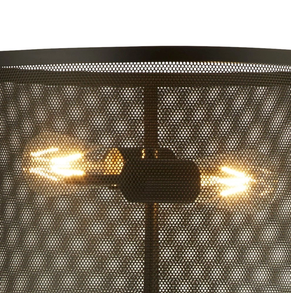 Zwarte vloerlamp Fishnet Searchlight 5053423140735