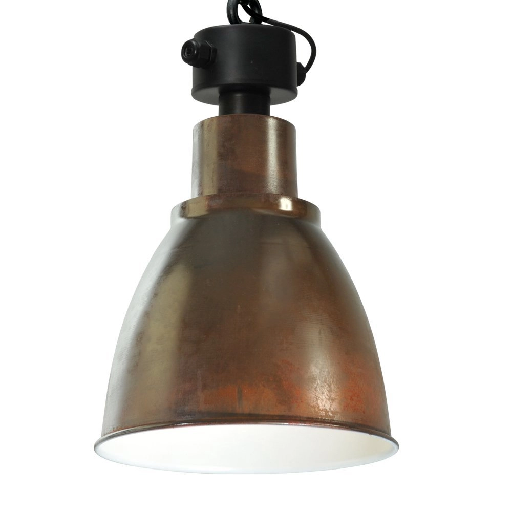 Landelijke eettafellamp Industria 2x27 bruin met zwart 2-lichts Masterlight 8718121231488
