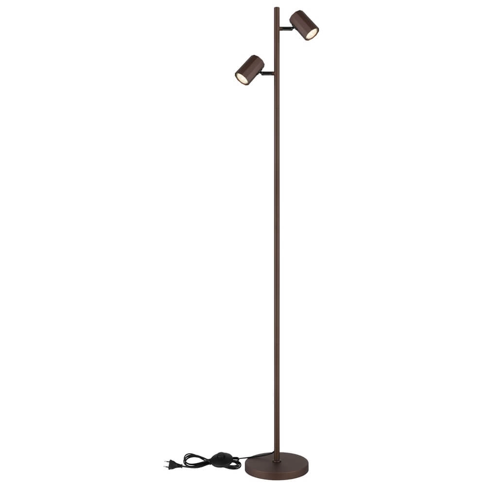 Bronzen vloerlamp James dubbel Globo 9007371450893