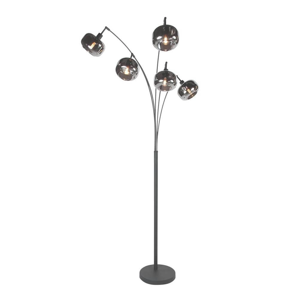 Zwarte vloerlamp Tenebris 5-lichts Steinhauer 8712746178166