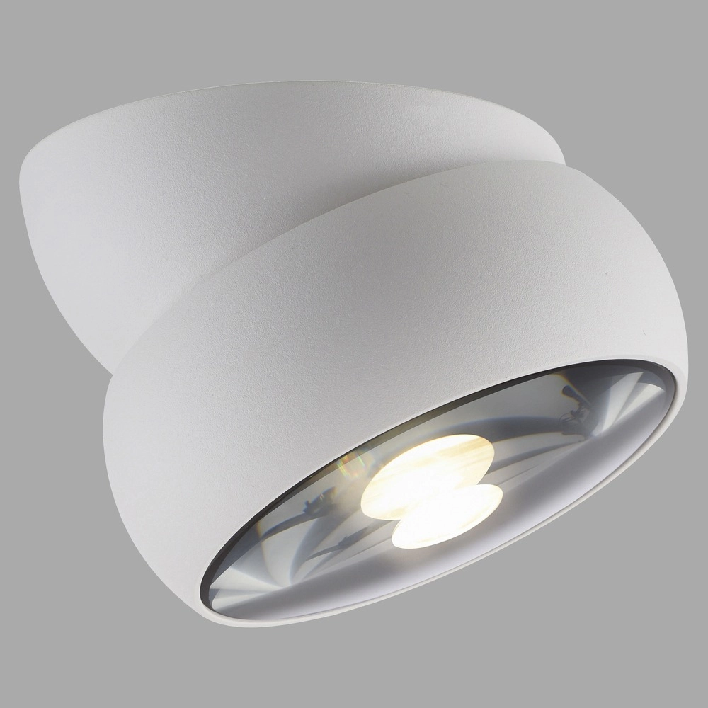 Witte opbouwspot Pure Move Ø 11cm - Led