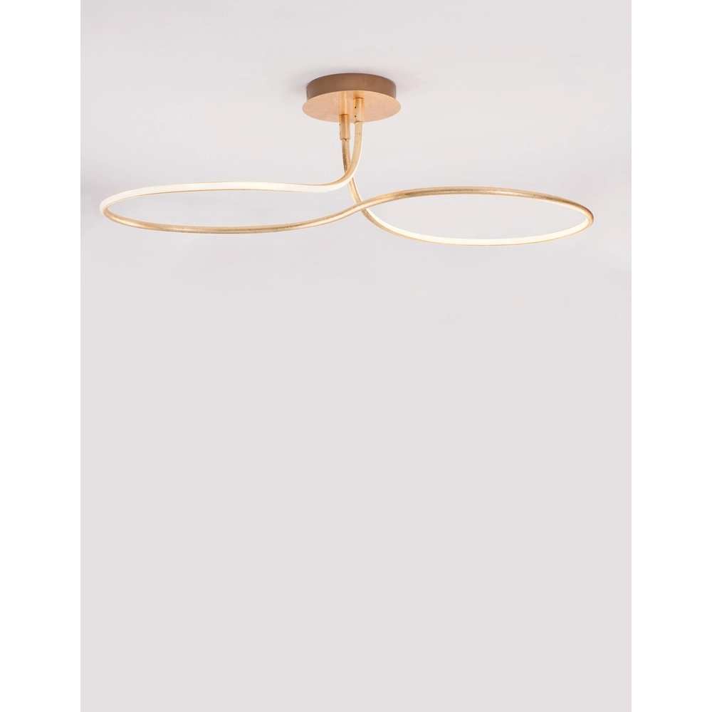 Plafondlamp Fungo krul goud Plafondlamp Fungo krul goud